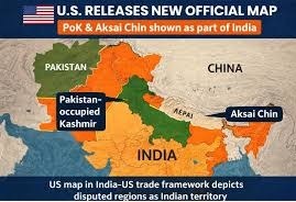यूएस रिप्रेजेंटेटिव ने भारत में पीओके और अक्साई चीन दिखाया, पाकिस्तान गुस्से में