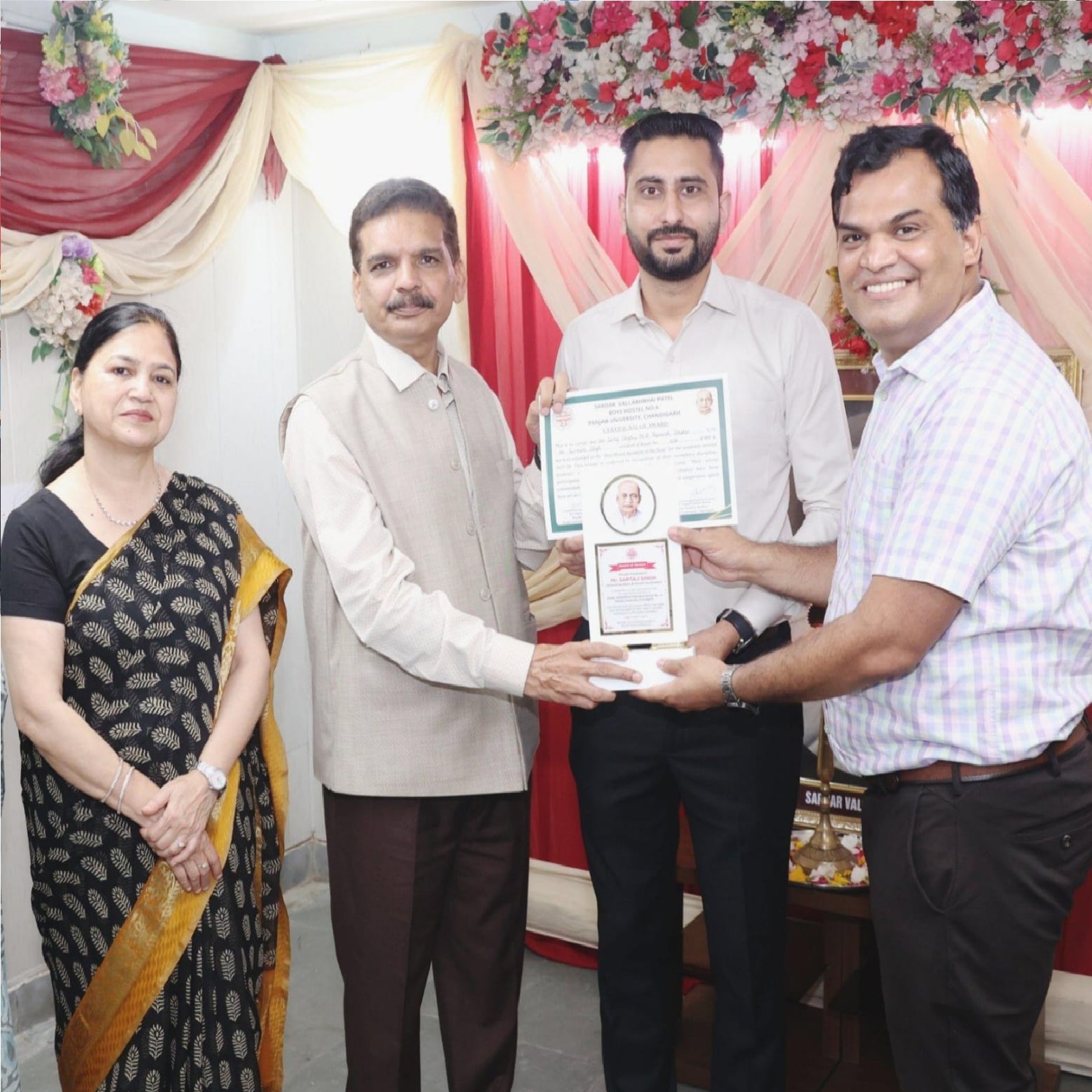पीयू के पी.एच.डी स्कॉलर सरताज सिंह को मिला ‘बैस्ट हॉस्टल रेसिडेंट ऑफ दी ईयर’ अवॉर्ड
