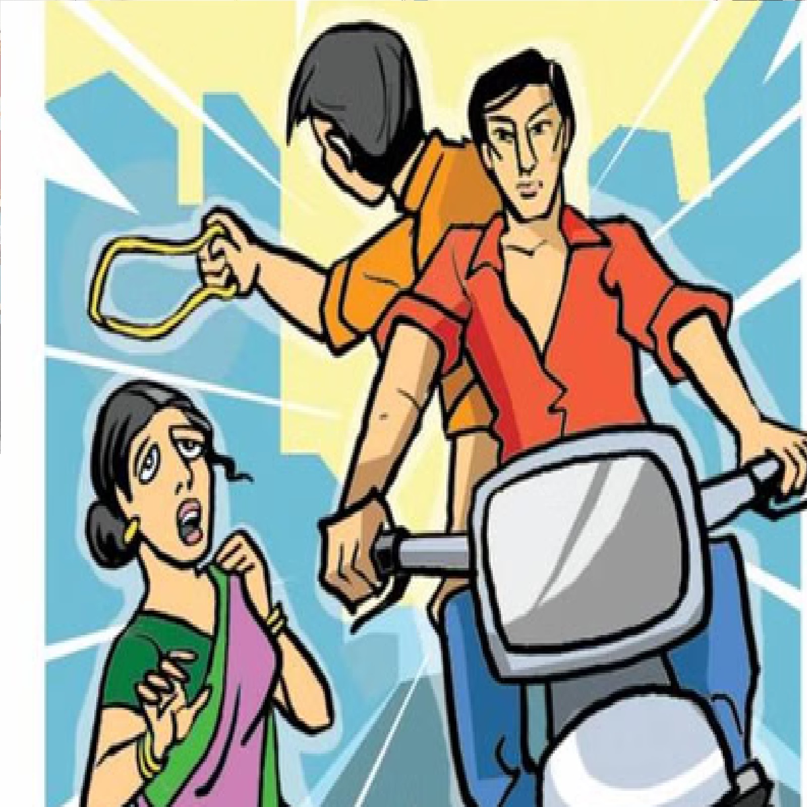 भीड़ का फायदा उठाकर महिला की सोने की चेन चोरी