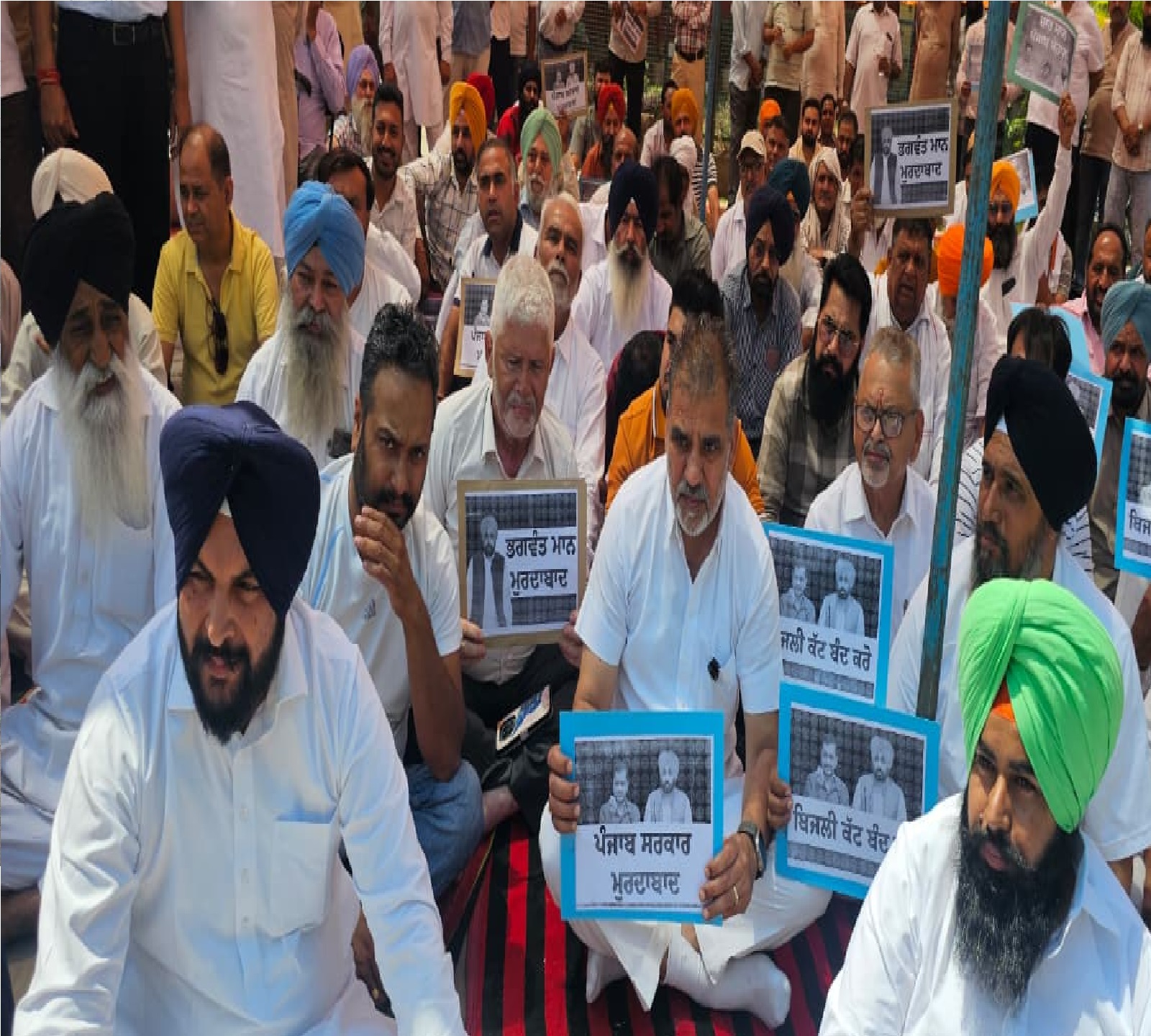 बिजली कटों के विरोध में सड़कों पर उतरा अकाली दल, भीषण गर्मी में दिया धरना