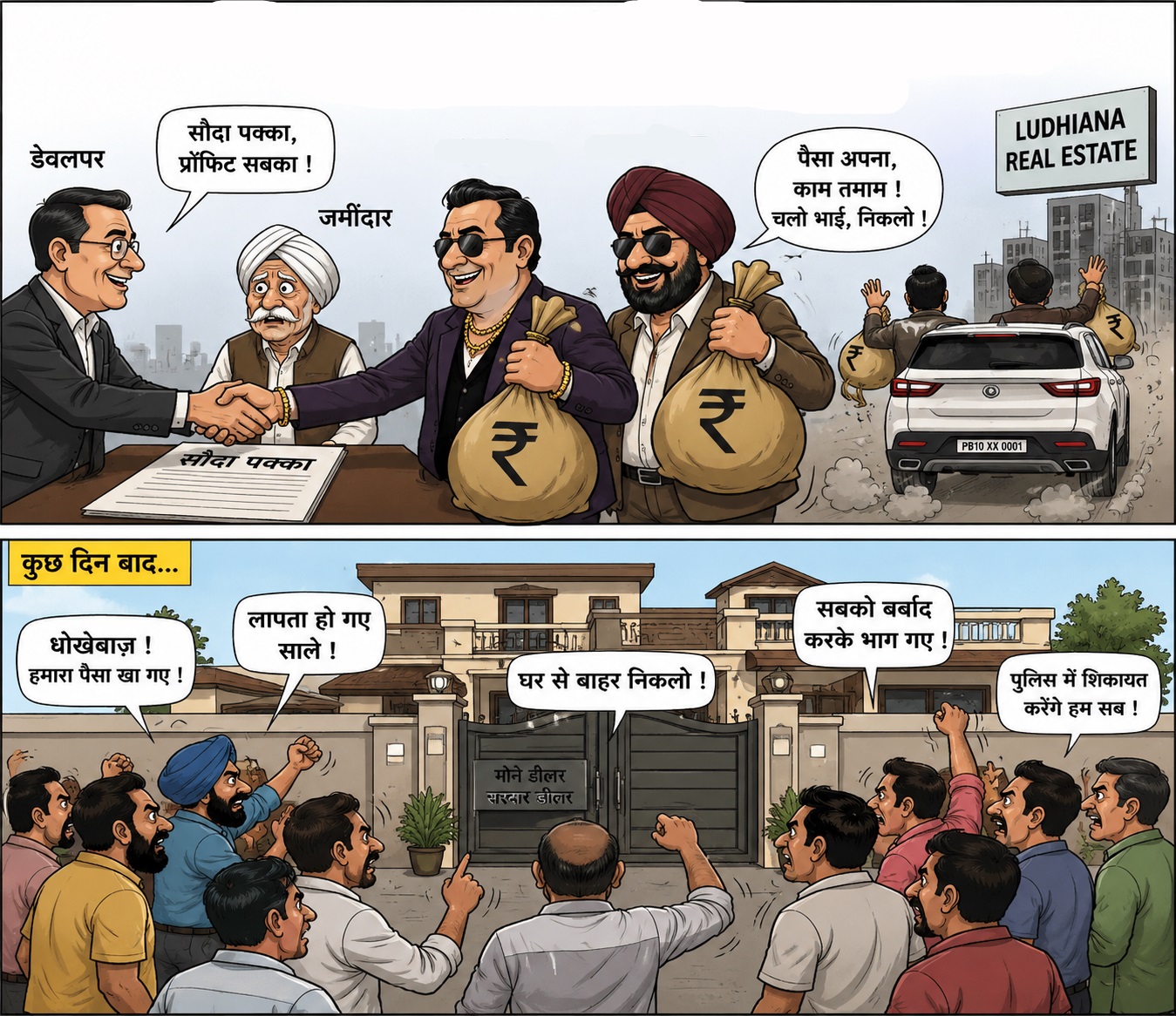 लुधियाना रियल एस्टेट बिजनेस में चला इसकी टोपी उसके सिर का फंडा, चुनिंदा डीलरों के अपने लालच में उलझा खेल, अब लापता