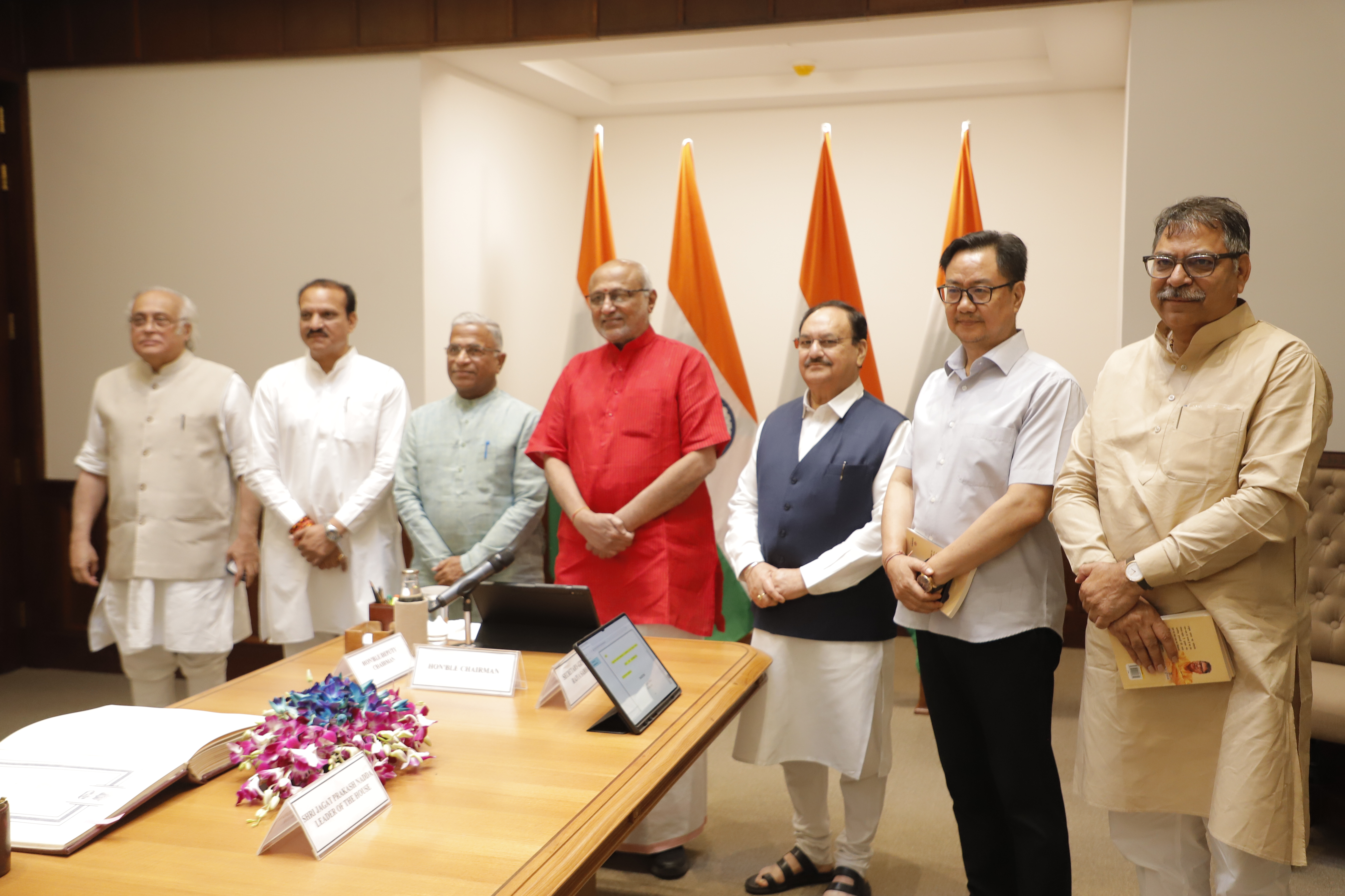New Delhi: राज्यसभा में नीरज डांगी का शपथ ग्रहण, सभापति सी.पी. राधाकृष्णन ने दिलाई शपथ