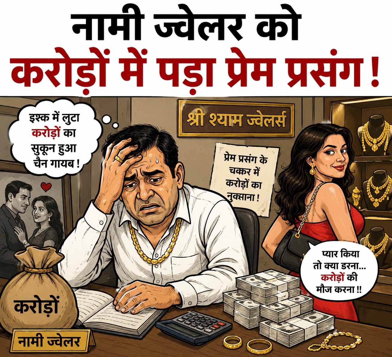नामी ज्वेलर को करोड़ों में पड़ा प्रेम प्रसंग !