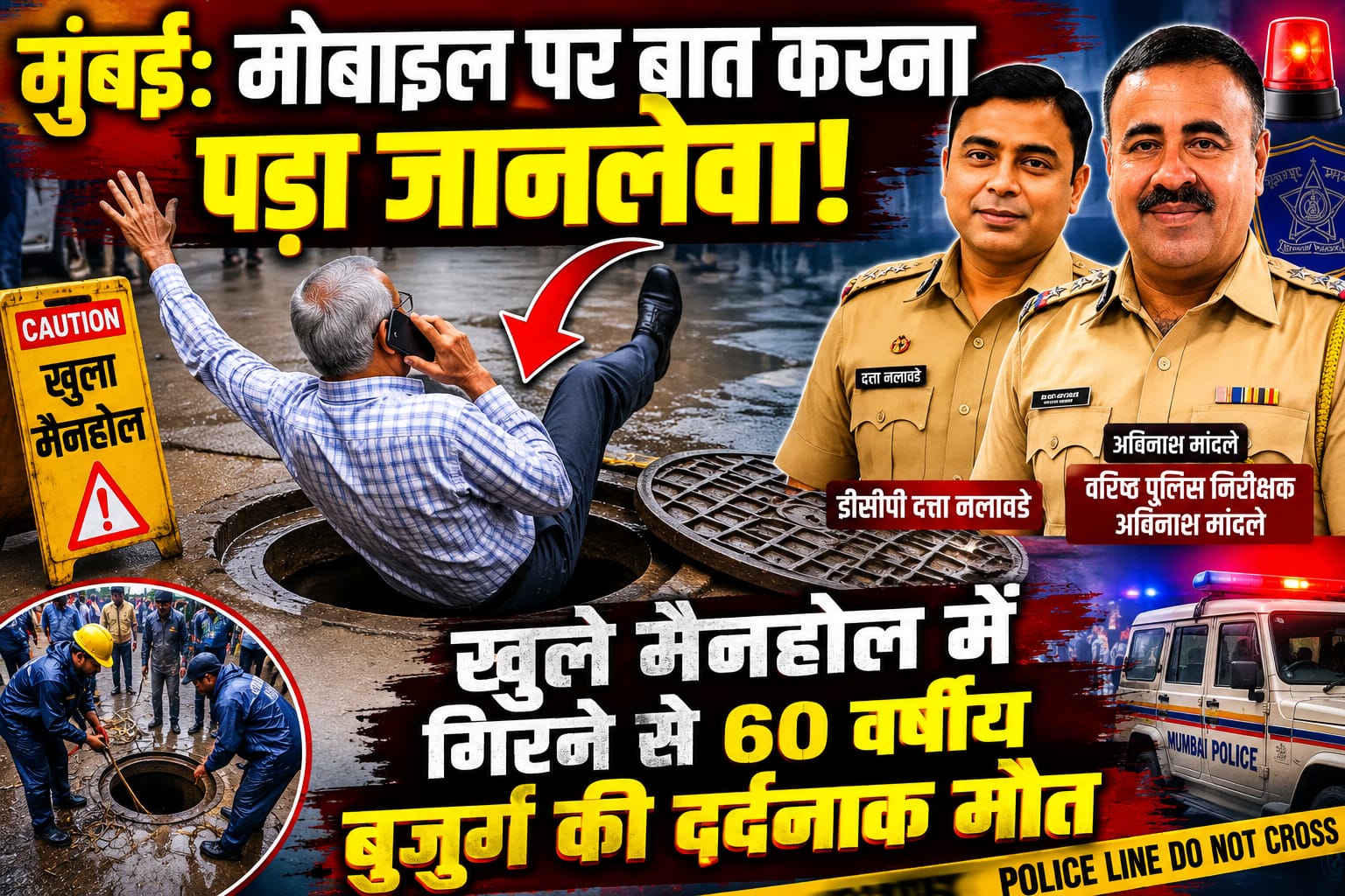 Mumbai: मोबाइल पर बात करना पड़ा भारी, खुले मैनहोल में गिरने से 60 वर्षीय बुजुर्ग की दर्दनाक मौत; विधानसभा में गूंजी गूंज