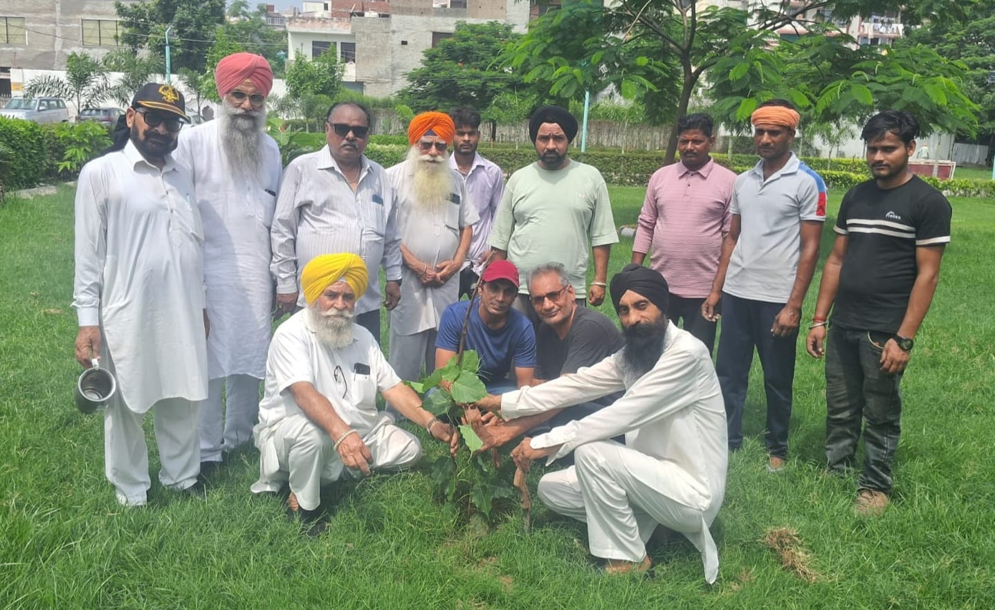 Zirakpur: हरियाली बढ़ाने का संकल्प, जीरकपुर में सोसायटी सदस्यों ने लगाए पौधे