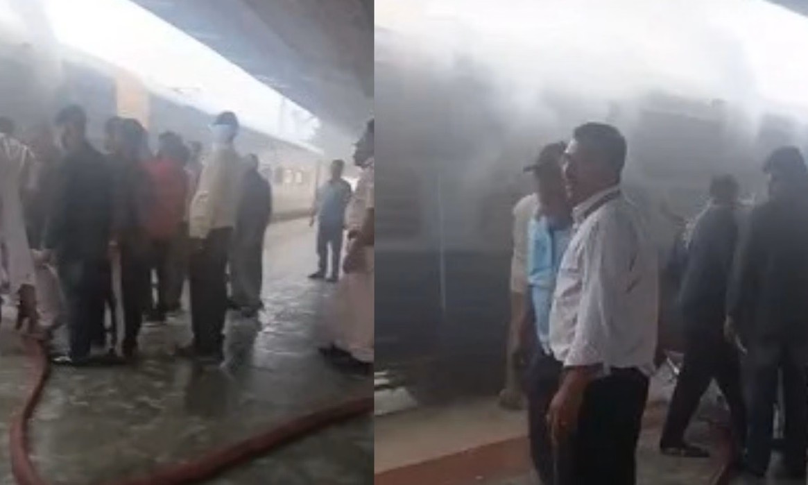 Jabalpur: प्लेटफार्म पर खड़े ट्रेन के एसी कोच में भड़की आग, यात्रियों के लिए नहीं था इस्तेमाल