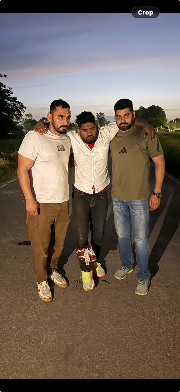 चंडीगढ़ में एनकाउंटर: वांटेड गोलू गोहाना गिरफ्तार, पैर में लगी गोली